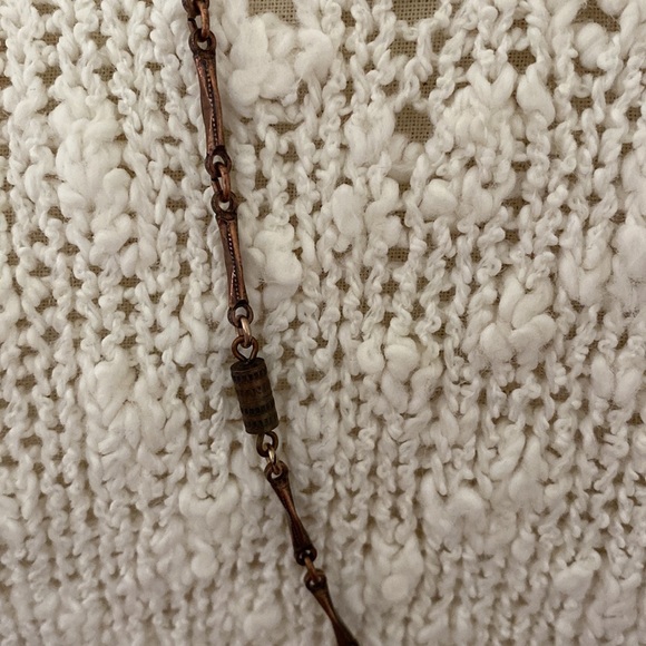 VTG 30” Copper Colored & Stone Necklace - Picture 3 of 7